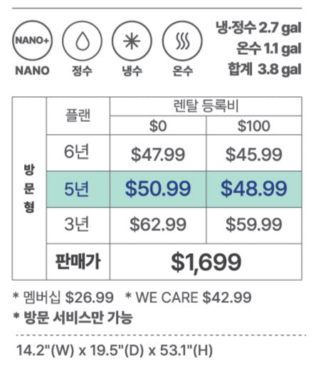 나노 + 그랜드 대용량 정수기