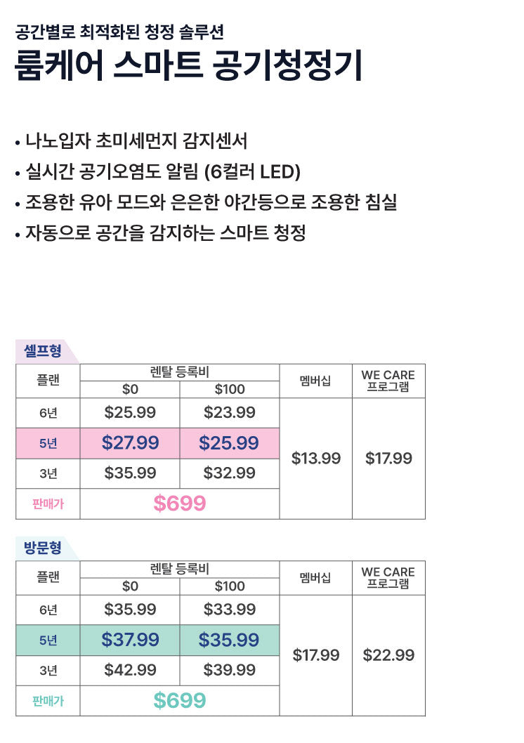 룸케어 스마트 공기청정기